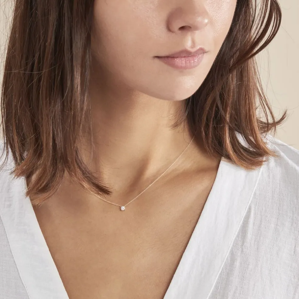 Collier Or Jaune Aphrodite Et Diamant