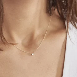 Collier Or Jaune Aphrodite Et Diamant