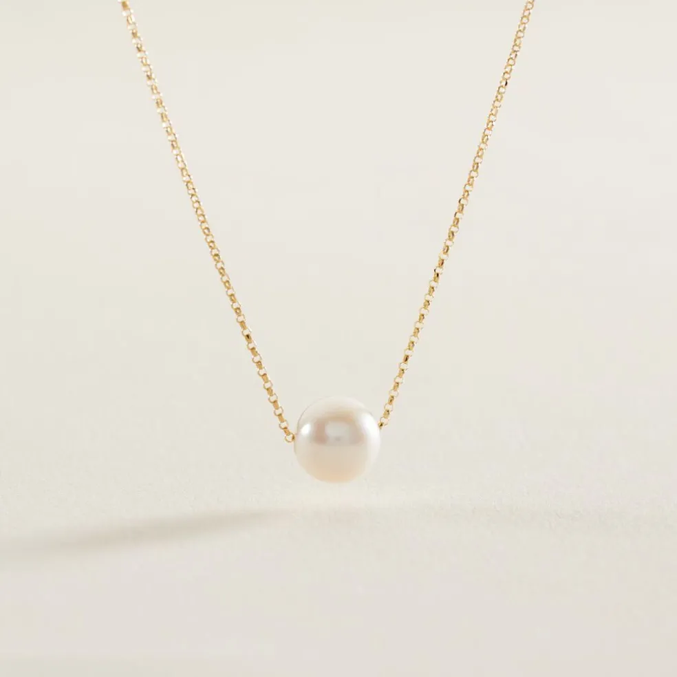 Collier Or Jaune Bibimo Perle De Culture