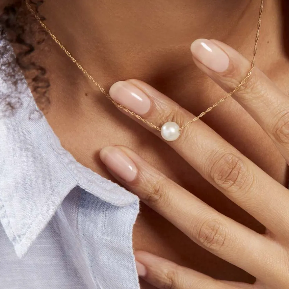 Collier Or Jaune Bibimo Perle De Culture