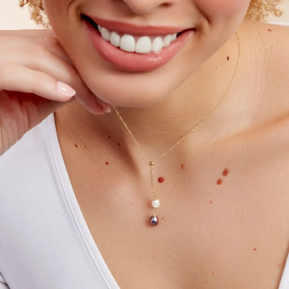 Collier Or Jaune Brayann Perles De Culture