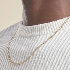 Collier Or Jaune Cameo Maille Alternée 1/3