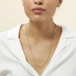 Collier Or Jaune Capucin Maille Marine