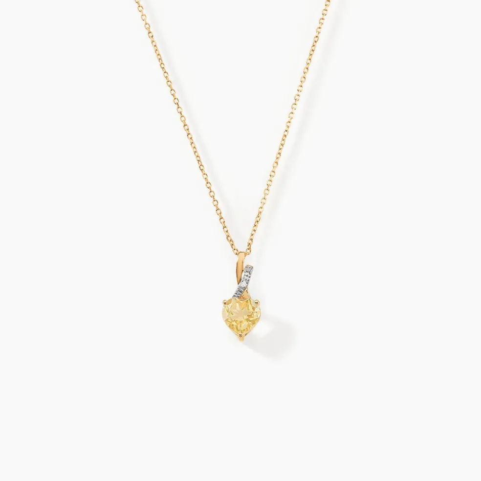 Collier Or Jaune Clothilde Citrine