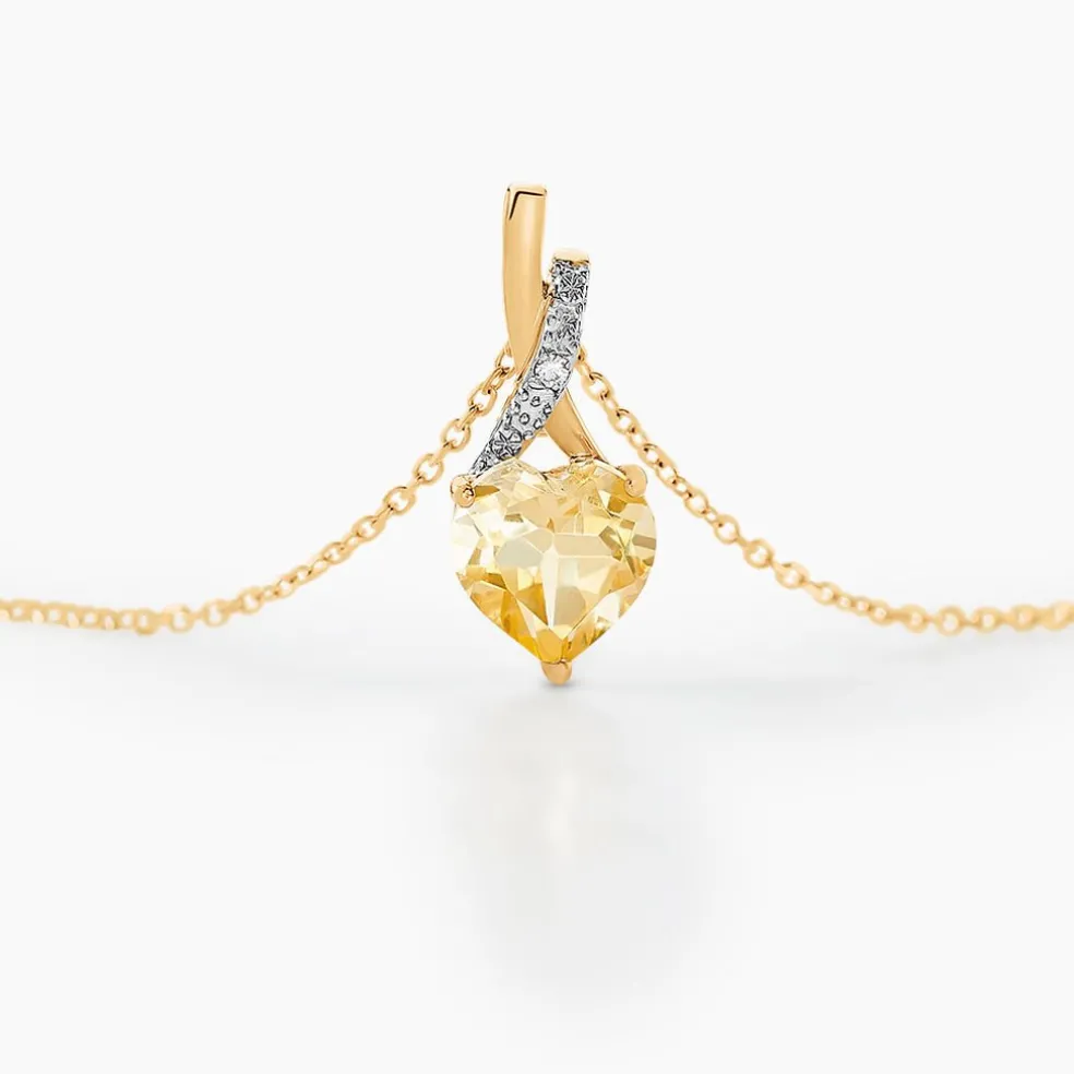 Collier Or Jaune Clothilde Citrine