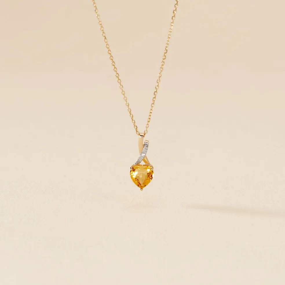 Collier Or Jaune Clothilde Citrine