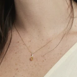 Collier Or Jaune Clothilde Citrine