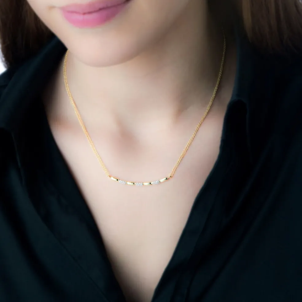 Collier Or Jaune Diamant