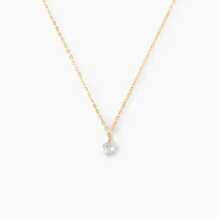 Collier Or Jaune Emilee Oxyde De Zirconium