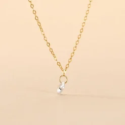 Collier Or Jaune Emilee Oxyde De Zirconium