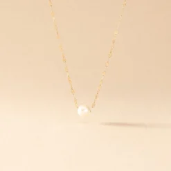 Collier Or Jaune Fliep Perle De Culture