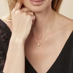 Collier Or Jaune Fliep Perle De Culture