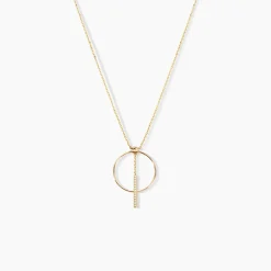 Collier Or Jaune Guda Oxyde De Zirconium