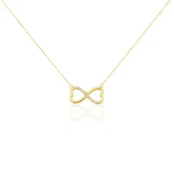 Collier Or Jaune Ilyas Oxyde De Zirconium