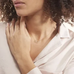 Collier Or Jaune Ilyas Oxyde De Zirconium