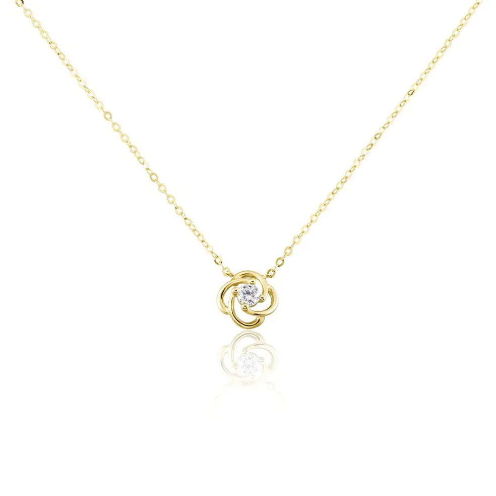 Collier Or Jaune Lazarus Oxyde De Zirconium
