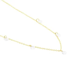 Collier Or Jaune Leucitica Oxydes De Zirconium