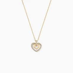 Collier Or Jaune Love Is In The Air Oxydes De Zirconium