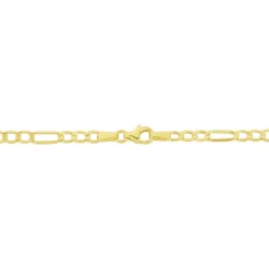 Collier Or Jaune Maille Alternée 1/3
