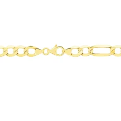 Collier Or Jaune Maille Alternée