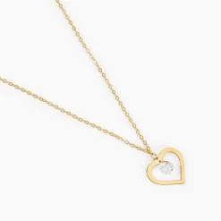 Collier Or Jaune Maximiliane Oxyde De Zirconium