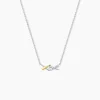 Collier Or Jaune Oxyde De Zirconium