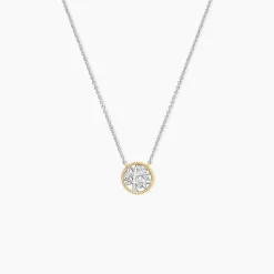 Collier Or Jaune Oxyde De Zirconium