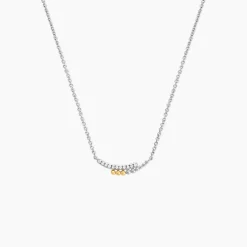 Collier Or Jaune Oxyde De Zirconium