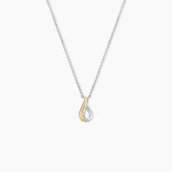 Collier Or Jaune Oxyde De Zirconium