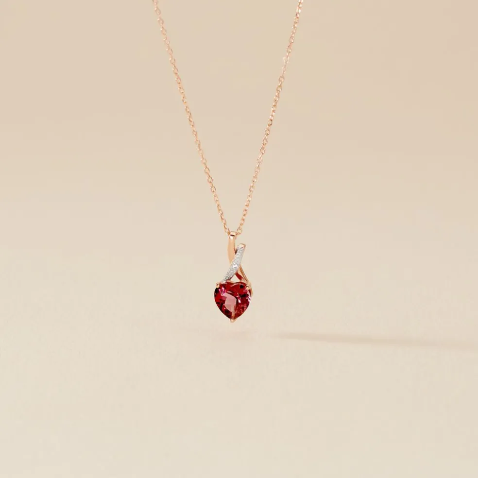 Collier Or Rose Clothilde Rhodolite
