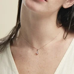 Collier Or Rose Clothilde Quartz