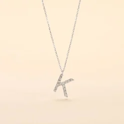 Collier Oran Or Blanc Diamant