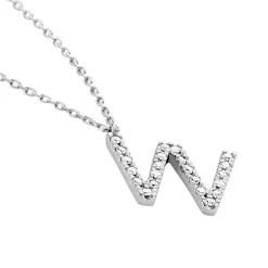 Collier Oran Or Blanc Diamant