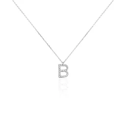 Collier Oran Or Blanc Diamant