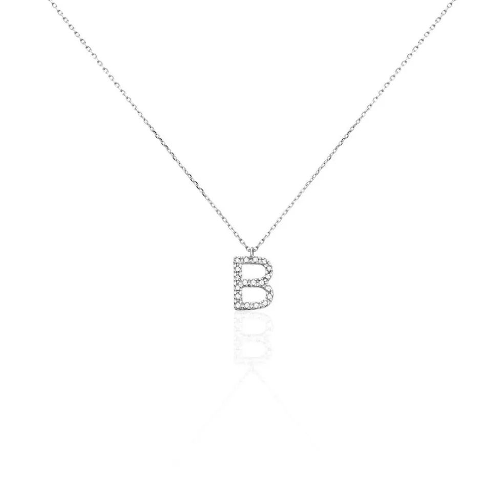 Collier Oran Or Blanc Diamant