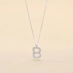 Collier Oran Or Blanc Diamant