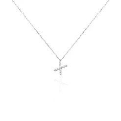 Collier Oran Or Blanc Diamant