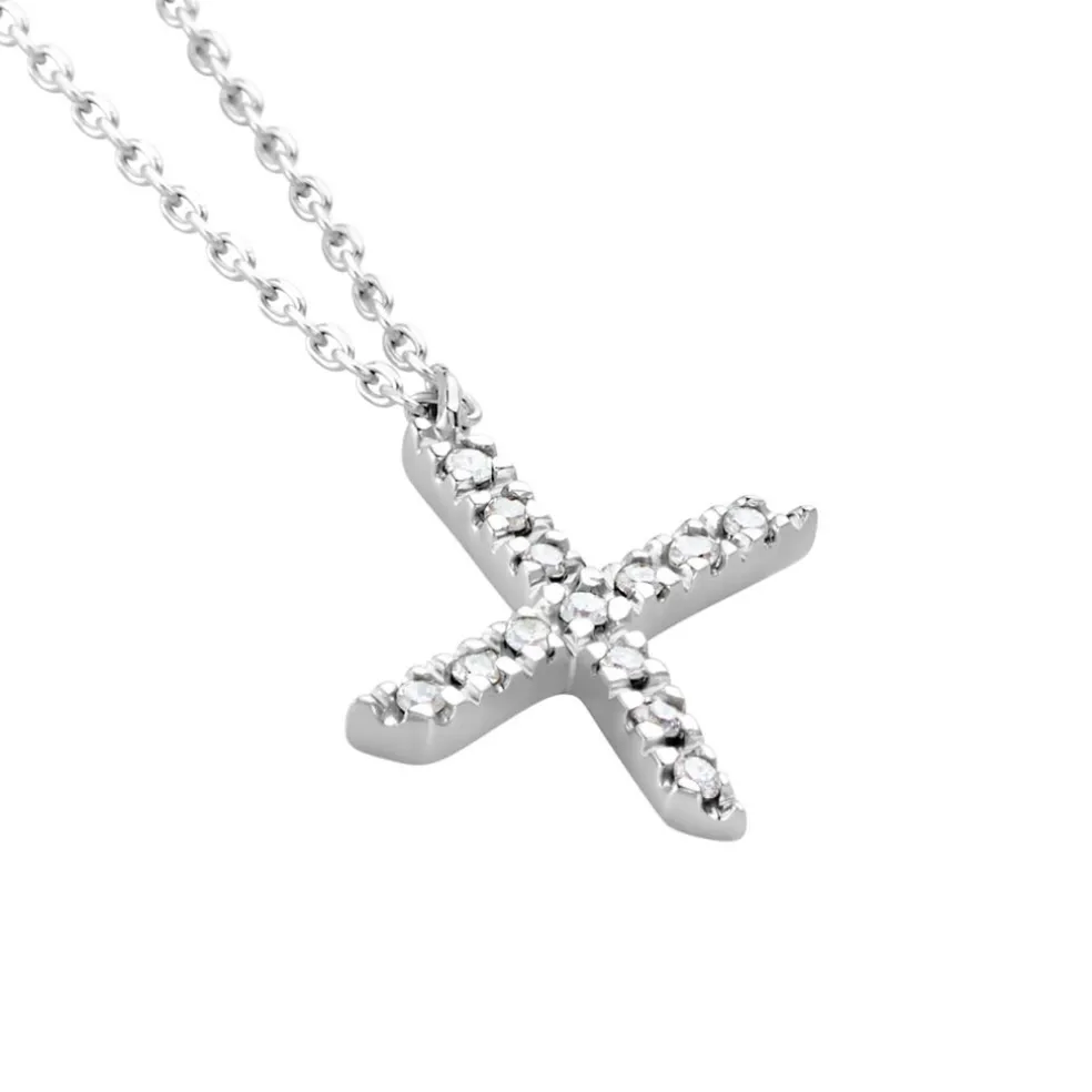 Collier Oran Or Blanc Diamant