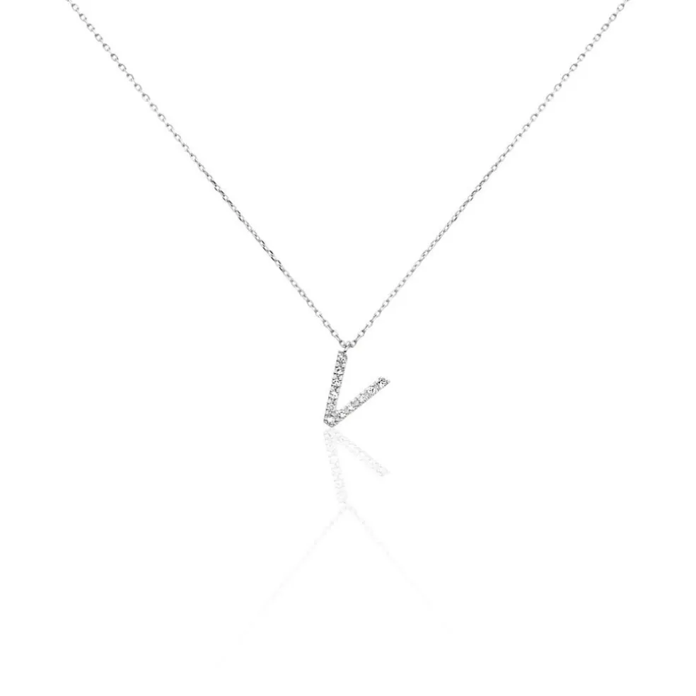 Collier Oran Or Blanc Diamant