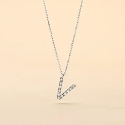 Collier Oran Or Blanc Diamant