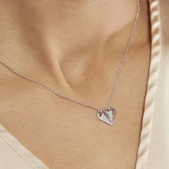 Collier Origami Argent Blanc Oxyde De Zirconium