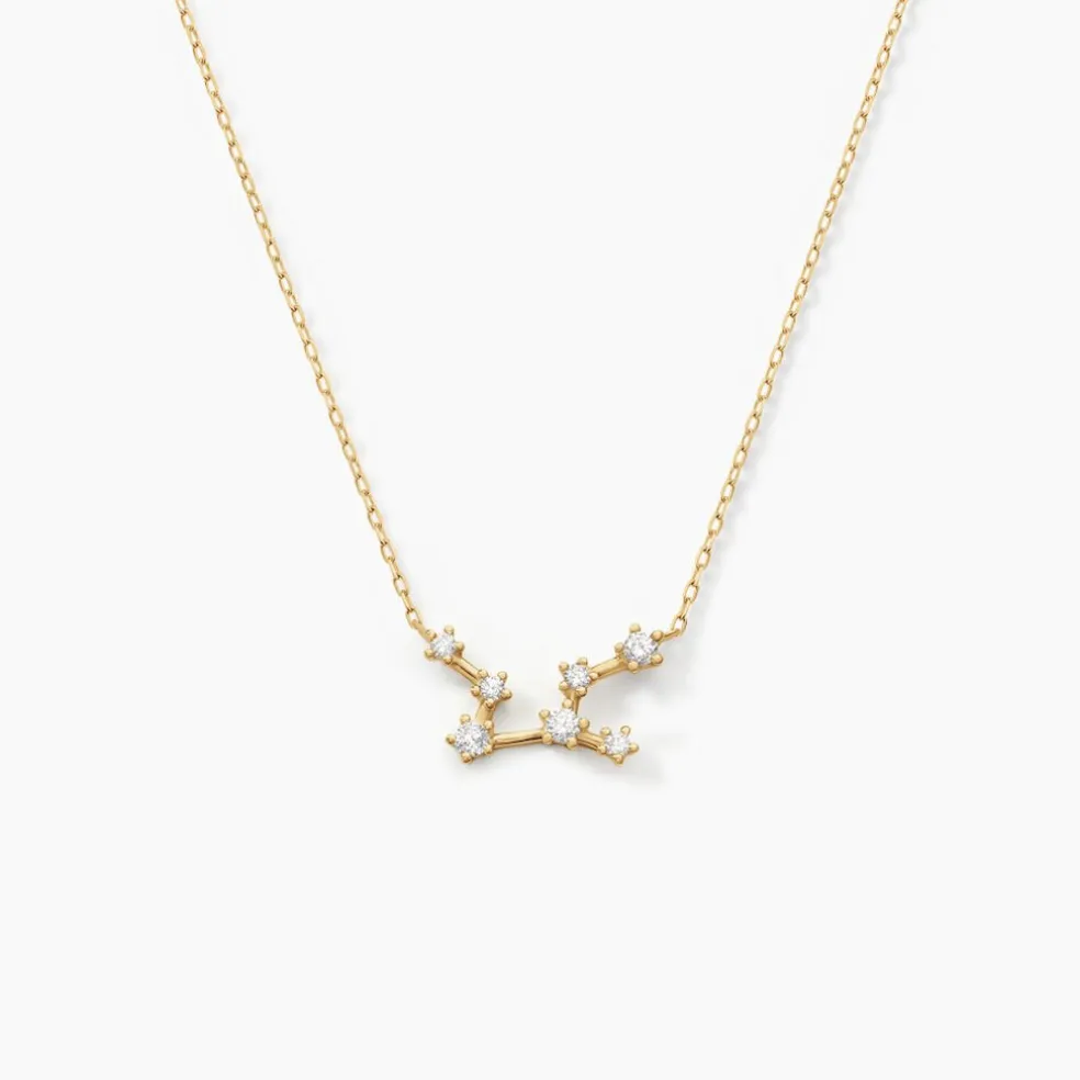 Collier Orion Or Jaune Oxyde De Zirconium