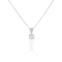 Collier Orphee Or Blanc Diamant