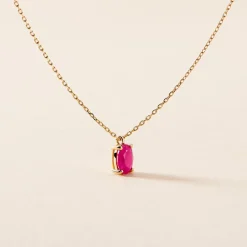 Collier Ovale Or Jaune Rubis