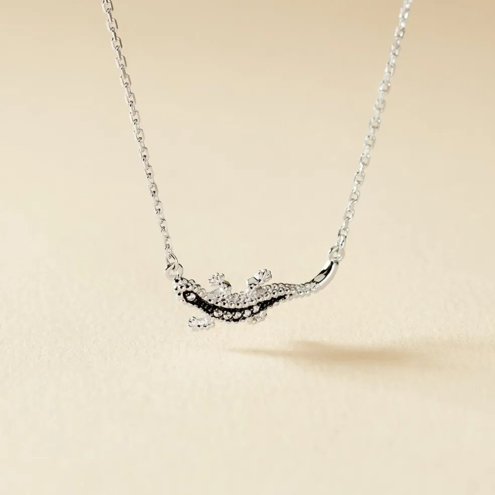 Collier Oya Argent Blanc Oxyde De Zirconium
