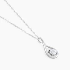 Collier Paloma Argent Blanc Oxyde De Zirconium