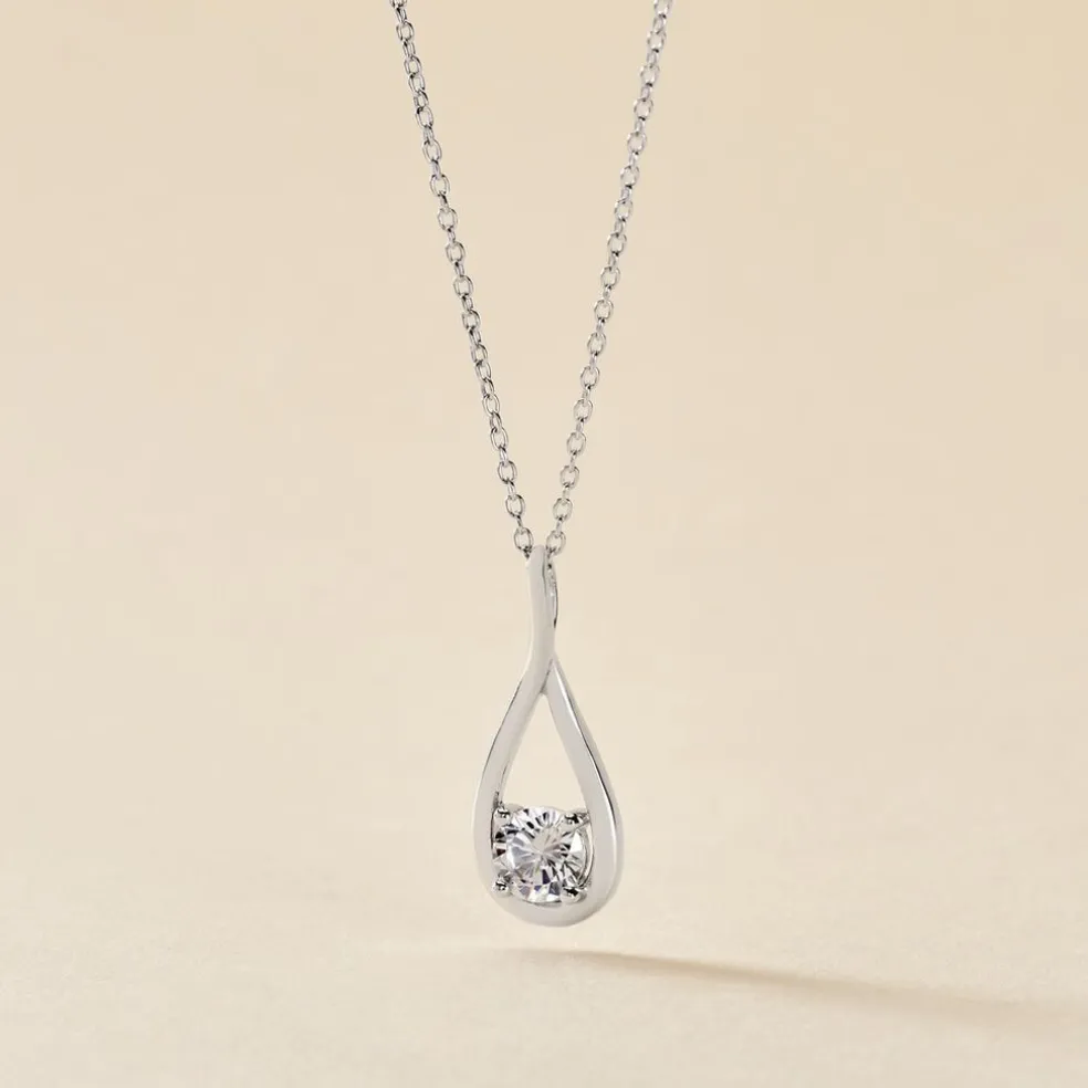 Collier Paloma Argent Blanc Oxyde De Zirconium
