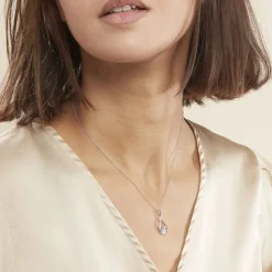 Collier Paloma Argent Blanc Oxyde De Zirconium