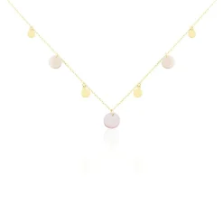 Collier Pampilles Colorées Or Jaune Nacre