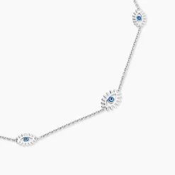 Collier Parad'eyes Argent Blanc